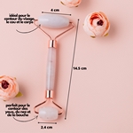 1 Masseur Visage en Quartz Rose + Housse