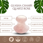 1 Champi GuaSha en Quartz rose