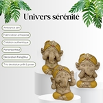 Lot de 3 Ganesh Jaune