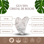 1 Gua Sha en Cristal de Roche + Housse