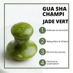 1 Champi GuaSha en Jade Vert