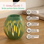 Brûle parfum Série Céramy <br /> Ovali Olive