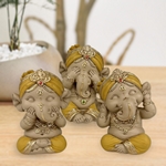 Lot de 3 Ganesh Jaune