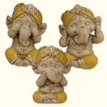 Lot de 3 Ganesh Jaune