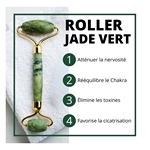 Set 2 Masseurs Visage en Pierre de Jade - Vert