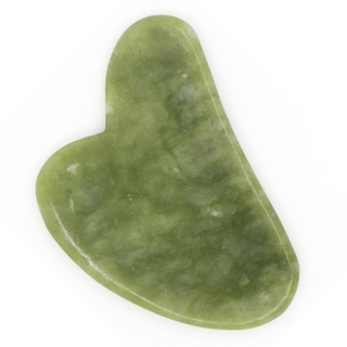 1 Gua Sha en Pierre de Jade Vert + Housse