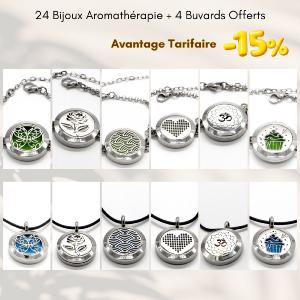 24 Bijoux Aromathérapie + Buvards Offerts