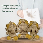 Lot de 3 Ganesh Jaune