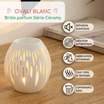 Brûle parfum Série Céramy <br /> Ovali Blanc