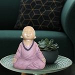 Statuette Bouddha SB2 <br/> Bébé Rose en méditation