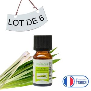 Lot de 6 Huiles Essentielles Citronnelle 
