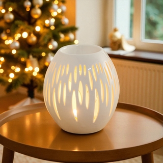 Brûle parfum Série Céramy <br /> Ovali Blanc