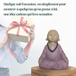 Statuette Bouddha SB2 <br/> Bébé Rose en méditation