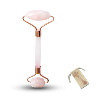 1 Masseur Visage en Quartz Rose + Housse